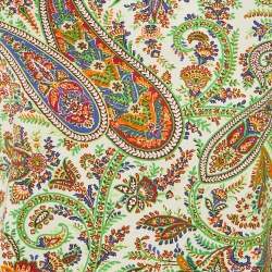 مملوكة مسبقًا تي شيرت إيترو قطن بنقشة بيزلي كريمي ياقة دائرية مقاس متوسط