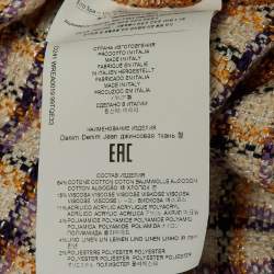 مملوكة مسبقًا بنطلون إيترو تويد واسع الأرجل بتصميم مربعات باللون الأبيض مقاس متوسط (ميديوم)