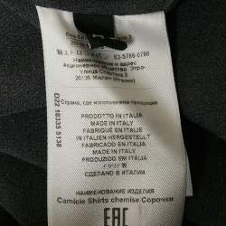 Pre Owned طقم بلوزة وبنطلون إيترو أسود بطبعات من حرير وكريب مقاسات صغيرة/متوسطة