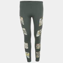 مملوكة مسبقًا بنطلون إيترو دانتيل وتريكو أخضر مقاس صغير/متو�سط