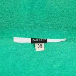 مملوكة مسبقًا Etro Green Floral Jacquard & Tweed Shrug S