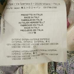 Pre Owned فستان ميني بياقة قميص إيترو مطبوع بنقش زهري متعدد الألوان قماش جيرسي مقاس صغير