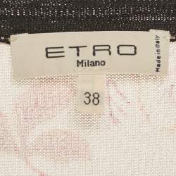 Pre Owned Etro Multicolor Floral Print Jersey Mini Dress S