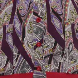 Pre Owned كاردياجان إيترو جيرسي بطبعة بيزلي متعددة الألوان بأكمام طويلة مقاس صغير (سمول)