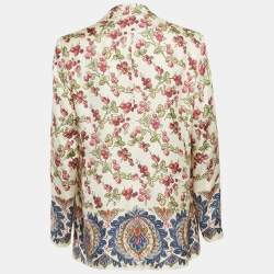 Pre Owned بليزر إيترو طباعة توت حرير متعددة الألوان مقاس وسط