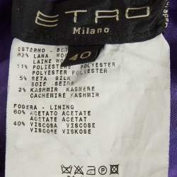 Pre Owned Etro Brown Striped Tweed Mini Skirt S