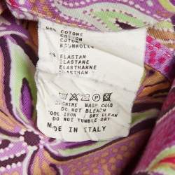 Pre Owned قميص إيترو قطن طباعة بيزلي بنفسجي مقاس متوسط (ميديوم)