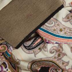 Pre Owned Etro Multicolor Paisley Print Jersey Top S