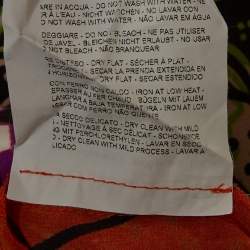 Pre Owned Etro Orange Floral Print Silk Palazzo Pants S