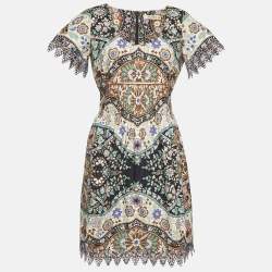 مملوكة مسبقًا Etro Multicolor Floral Printed Cotton Midi Dress M