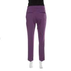 Etro Purple Cotton Tailored Trousers M