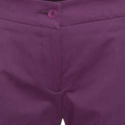 Etro Purple Cotton Tailored Trousers M