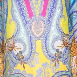 مملوكة مسبقًا Etro Multicolor Printed Silk Gauze Long Sleeve Dress M
