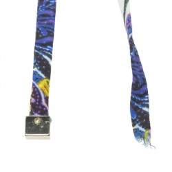 مملوكة مسبقًا فستان قفطان إيترو مزين رباط خصر حرير و قطن مطبوع متعدد الألوان مقاس وسط (ميديوم)