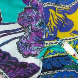 مملوكة مسبقًا فستان قفطان إيترو مزين رباط خصر حرير و قطن مطبوع متعدد الألوان مقاس وسط (ميديوم)