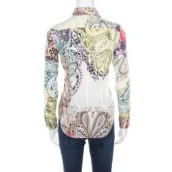 مملوكة مسبقًا قميص إيترو قطن بيزلي مطبوع متعدد الألوان بأكمام طويلة S