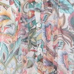 Pre Owned Etro Multicolor Floral Printed Silk Long Sleeve Blouse S