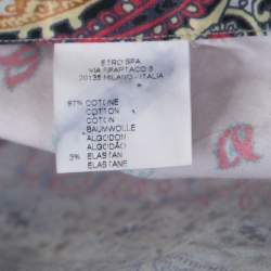 مملوكة مسبقًا قميص إيترو قطن بيزلي مطبوع متعدد الألوان بأكمام طويلة أزرار أمامية S