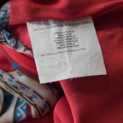 Pre Owned توب إيترو بلوسون حرير مطبوع متعدد الألوان