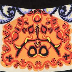 Pre Owned بنطلون ايترو كريب مستقيم طباعة ديجيتال متعدد الألوان S