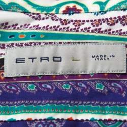 مملوكة مسبقًا Etro Multicolor Paistley Print Cotton Shirt L 