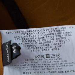 Pre Owned Etro Multicolor Floral Printed Linen Wrap Dress L 