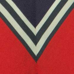 Pre Owned Etro Red Printed Silk Midi Dress M