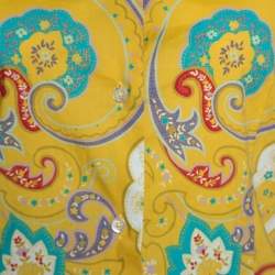 Pre Owned قميص إيترو قطن سترتش طباعة بيزلي مطبوعة أصفر بأكمام طويلة S