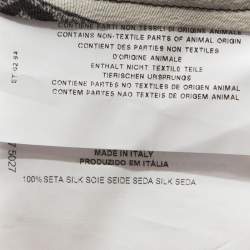 Etro Monochrome Paisley and Leaf Print Silk Blouse M