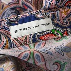 مملوكة مسبقًا Etro Multicolor Paisley Print Stretch Cotton Button Front Shirt M