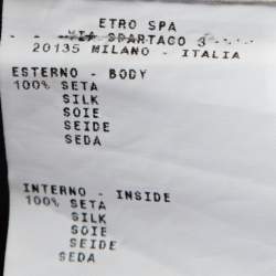 Pre Owned Etro Multicolor Paisley Print Silk Skirt S