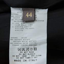 Pre Owned Etro Metallic Lurex Textured Peplum Buttoned Jacket M