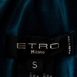 Pre Owned Etro Multicolor Velvet Jacquard Cropped Kimono Jacket S