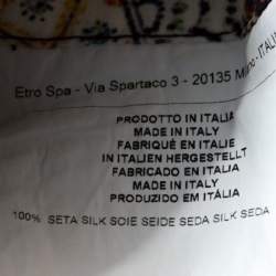 Pre Owned بنطلون إيترو واسع حرير بطبعات بيزلي متعدد الألوان مقاس متوسط (ميديوم)