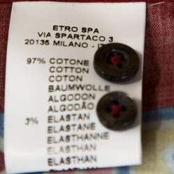 Pre Owned Etro Multicolor Paisley Printed Cotton Tribal Accent Shirt S 