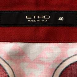 Pre Owned Etro Multicolor Paisley Printed Cotton Tribal Accent Shirt S 