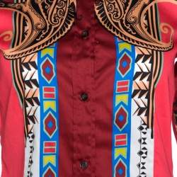 Pre Owned Etro Multicolor Paisley Printed Cotton Tribal Accent Shirt S 