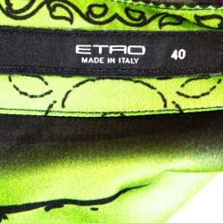Pre Owned Etro Multicolor Gradient Printed Stretch Cotton Shirt S
