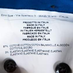 Pre Owned Etro Multicolor Paisley Print Stretch Cotton Tribal Accent Shirt S