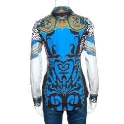 Pre Owned Etro Multicolor Paisley Print Stretch Cotton Tribal Accent Shirt S