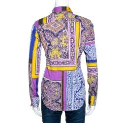 Pre Owned قميص إيترو قطن مطاطي مطبوع متعدد الألوان مقاس صغير (سمول)