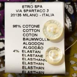 Pre Owned قميص إيترو قطن مطاطي مطبوع متعدد الألوان مقاس صغير (سمول)