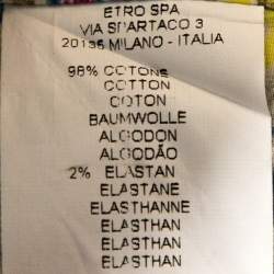 Pre Owned Etro Lemon Yellow Paisley Print Stretch Cotton Shirt S