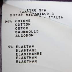 مملوكة مسبقًا قميص إيترو قطن مطاط بطبعة أوراق شجر بنفسجي مقاس صغير (سمول)