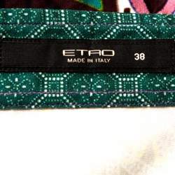 مملوكة مسبقًا قميص إيترو قطن مطاط بطبعة أوراق شجر بنفسجي مقاس صغير (سمول)