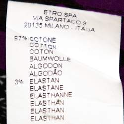 Pre Owned Etro Multicolor Floral Patch Print Stretch Cotton Shirt S