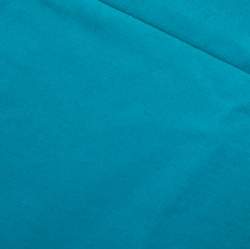 Pre Owned Etro Jade Green Stretch Cotton Cuffed Hem Tailored Trousers L