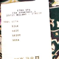 Pre Owned قميص إيترو أكمام طويلة حرير طباعة بيزلي زهور متعدد الألوان M