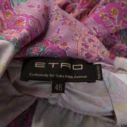 مملوكة مسبقًا فستان إيترو قطن متعدد الألوان بطبعة بيزلي مقاس كبير - لارج