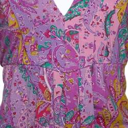 مملوكة مسبقًا فستان إيترو قطن متعدد الألوان بطبعة بيزلي مقاس كبير - لارج